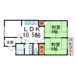 服部ハイツの物件間取画像